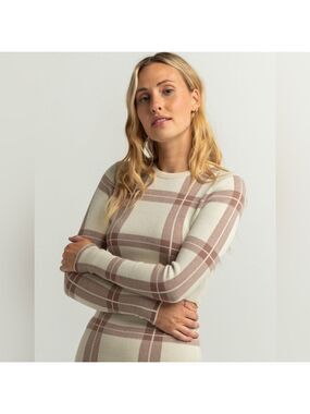 FULL TILT Womens Wide Plaid Crop Top